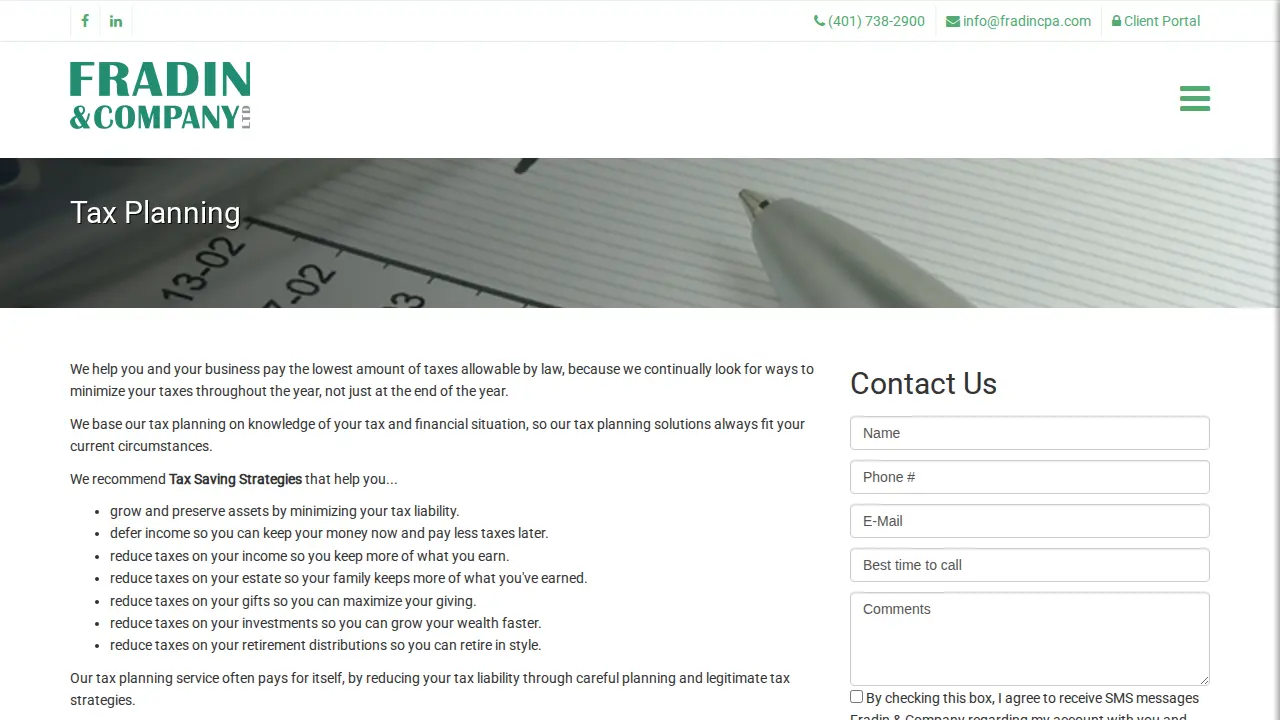 Fradin & Company Ltd, Inc. page