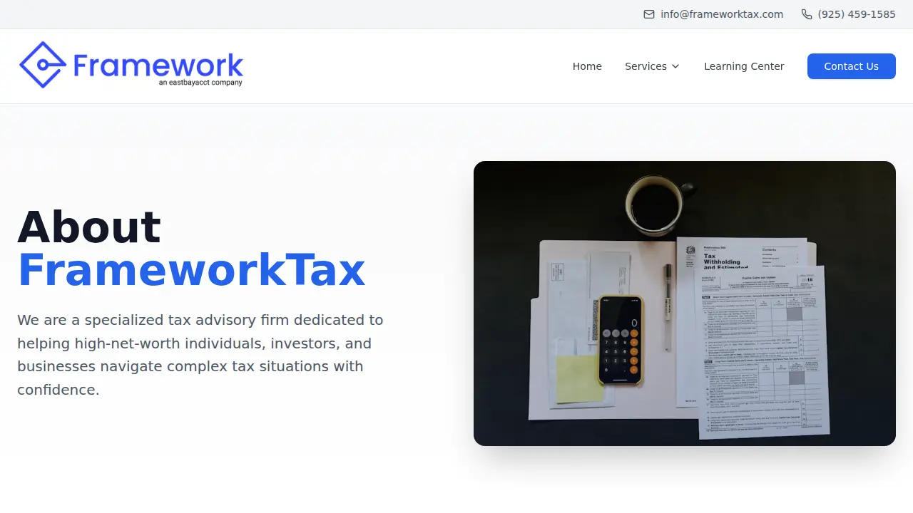 Framework Tax & Accounting page