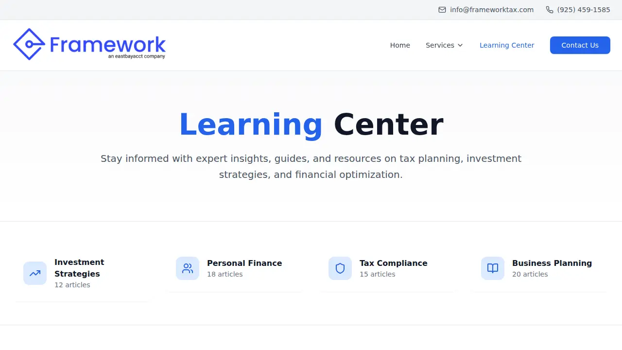 Framework Tax & Accounting page