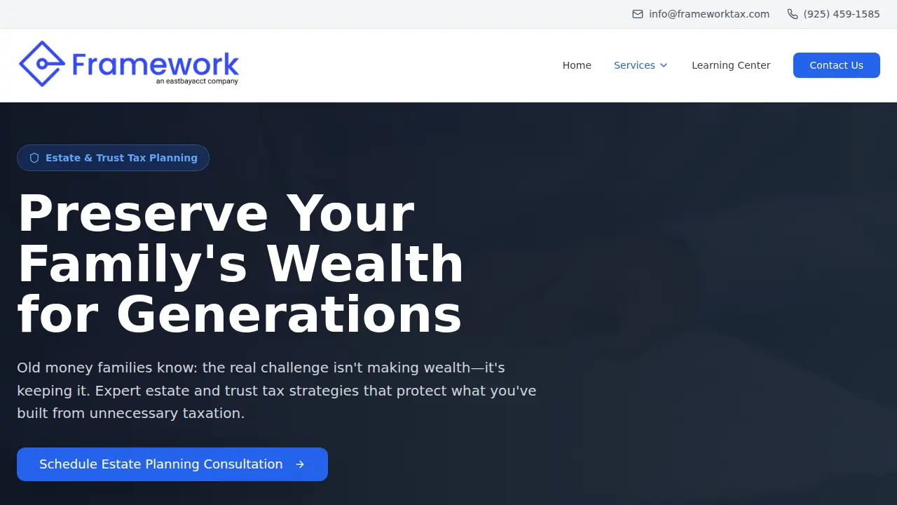 Framework Tax & Accounting page