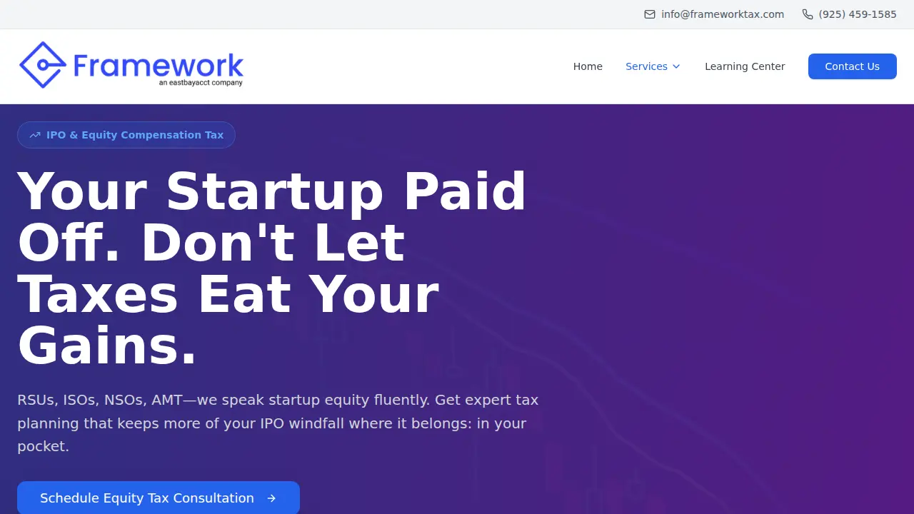 Framework Tax & Accounting page