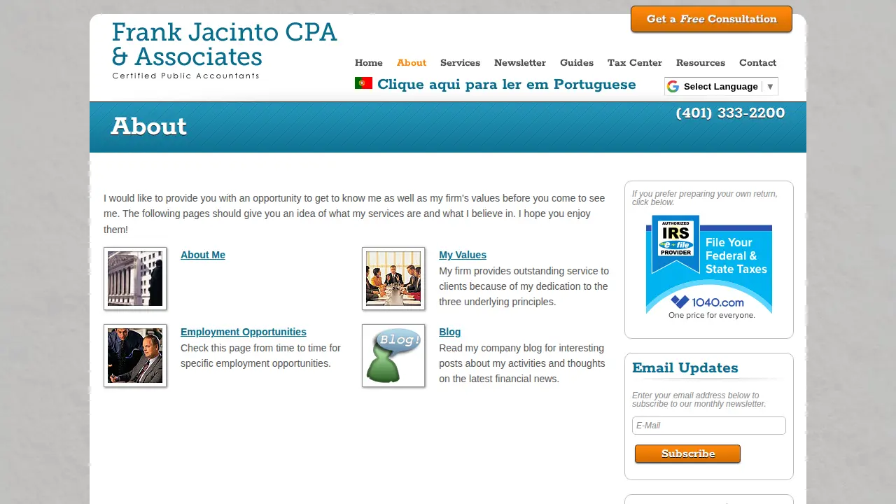 Frank Jacinto CPA page