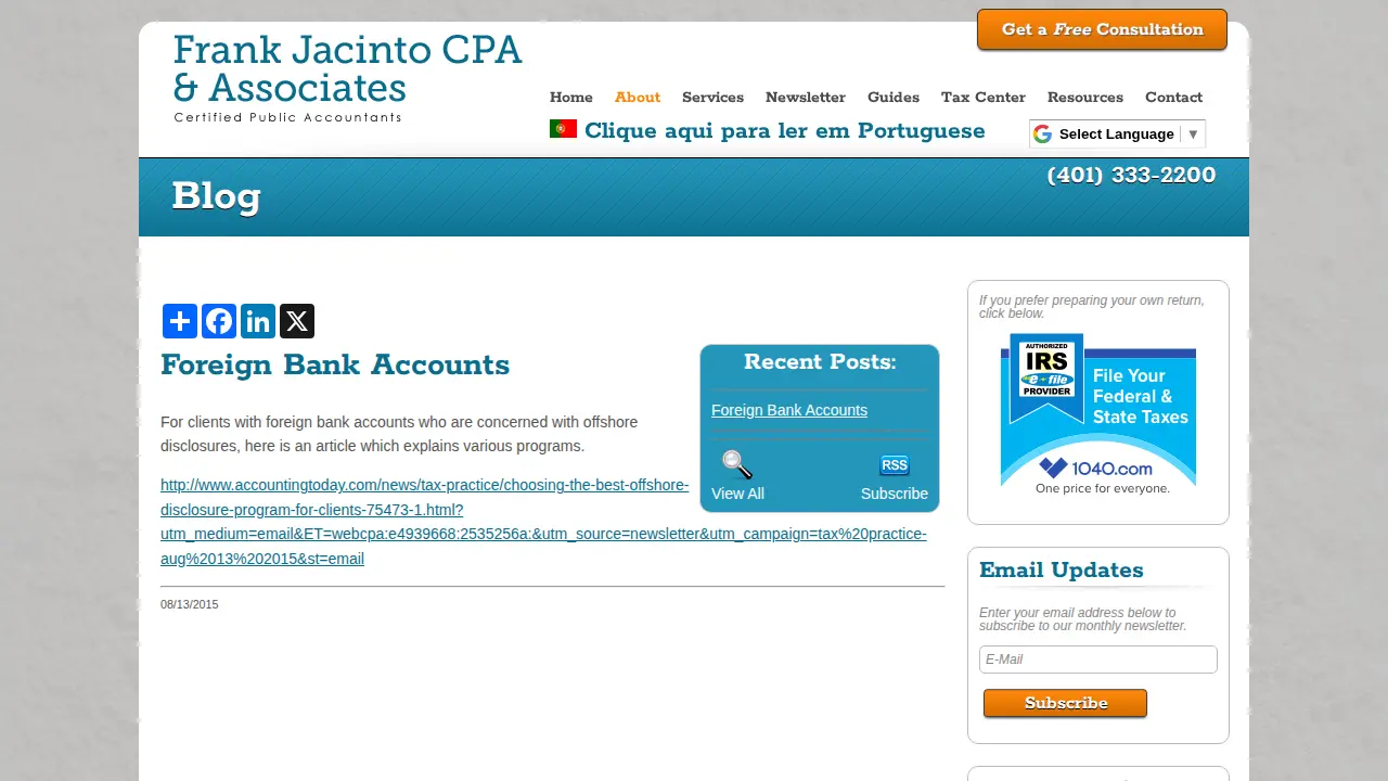 Frank Jacinto CPA page