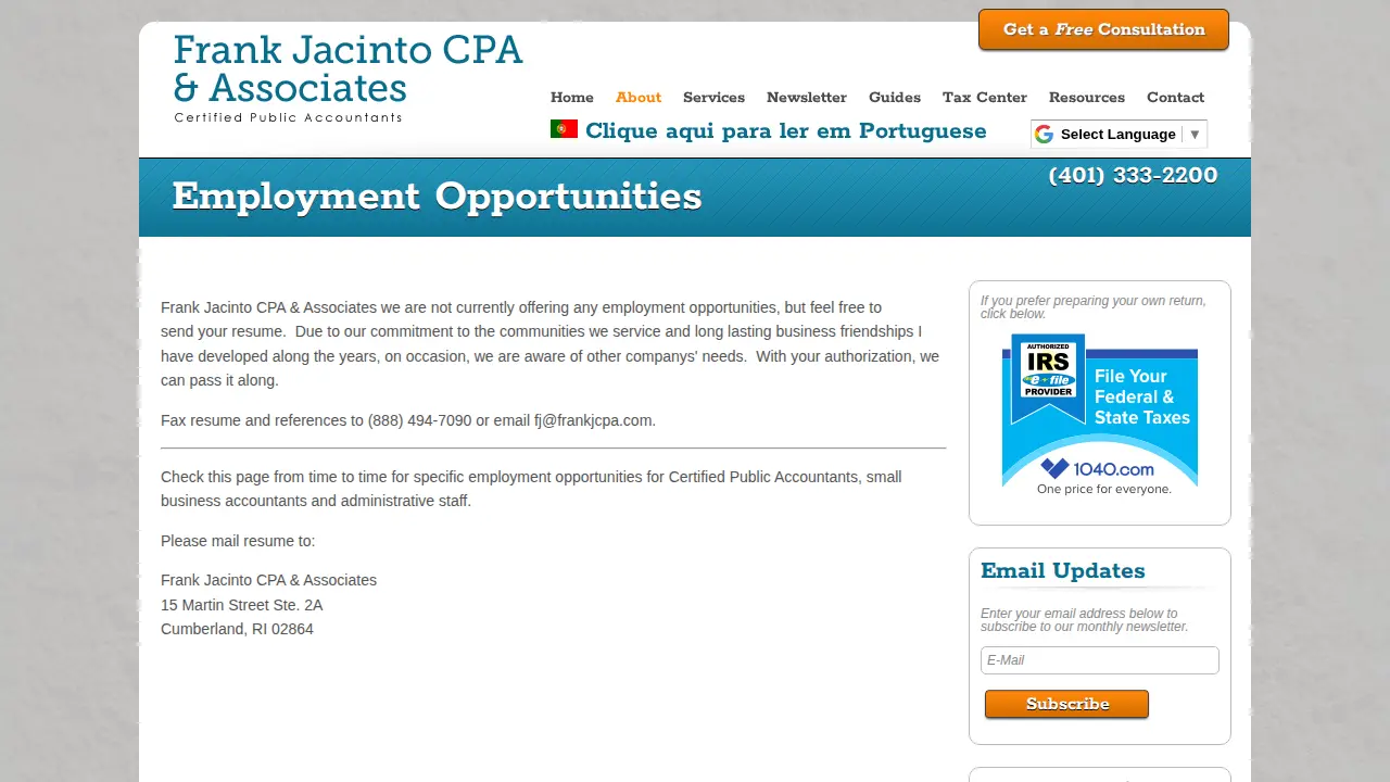 Frank Jacinto CPA page