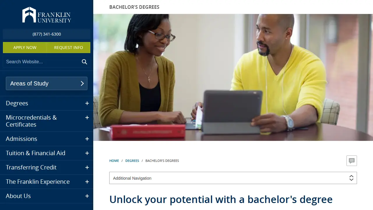 Franklin University page