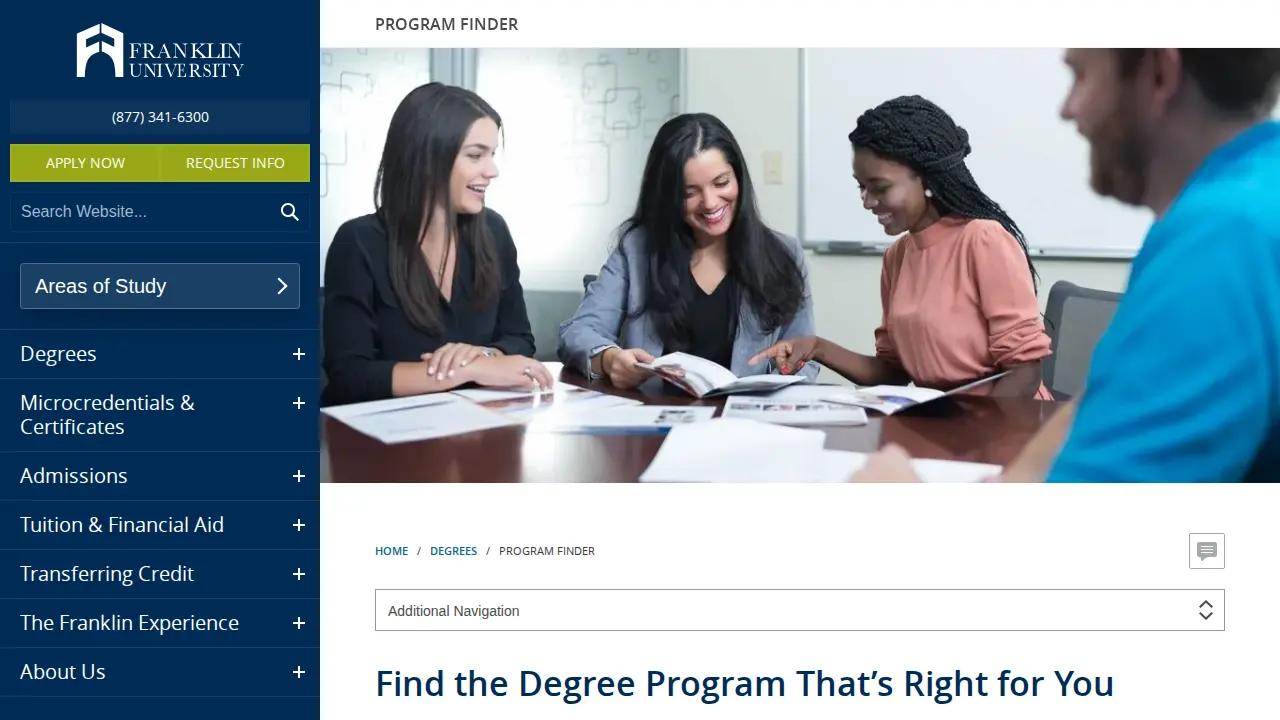 Franklin University page