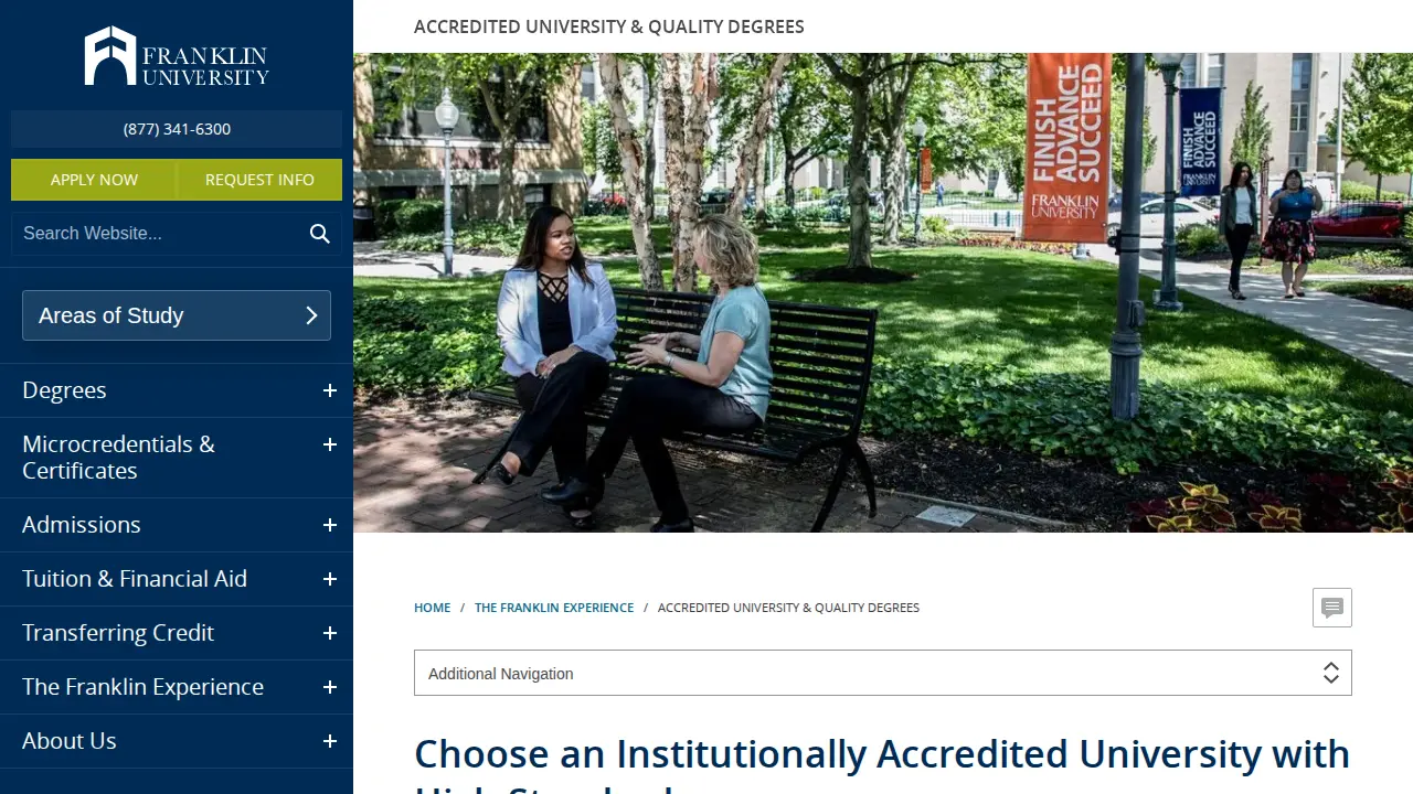 Franklin University page