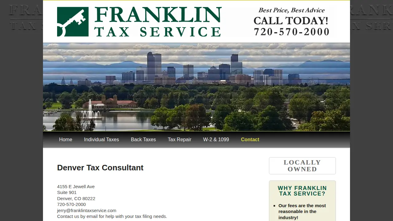 Franklin Tax Service page