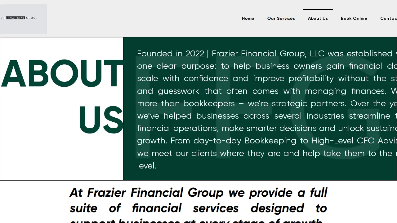 Tara's Bookkeeping Service page