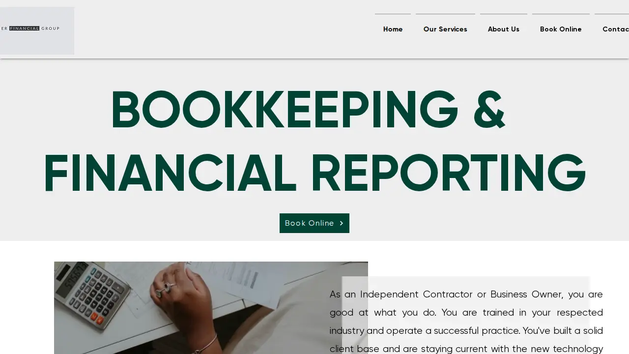 Tara's Bookkeeping Service page