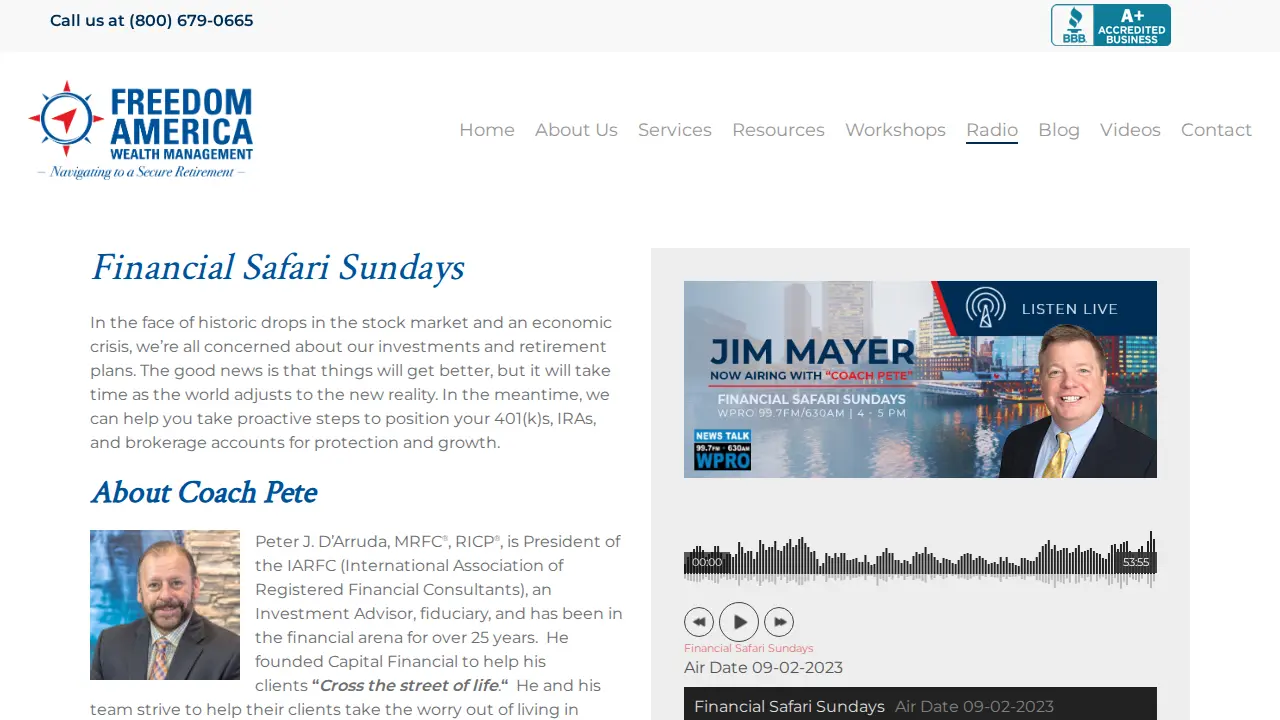 Freedom America Wealth Management page