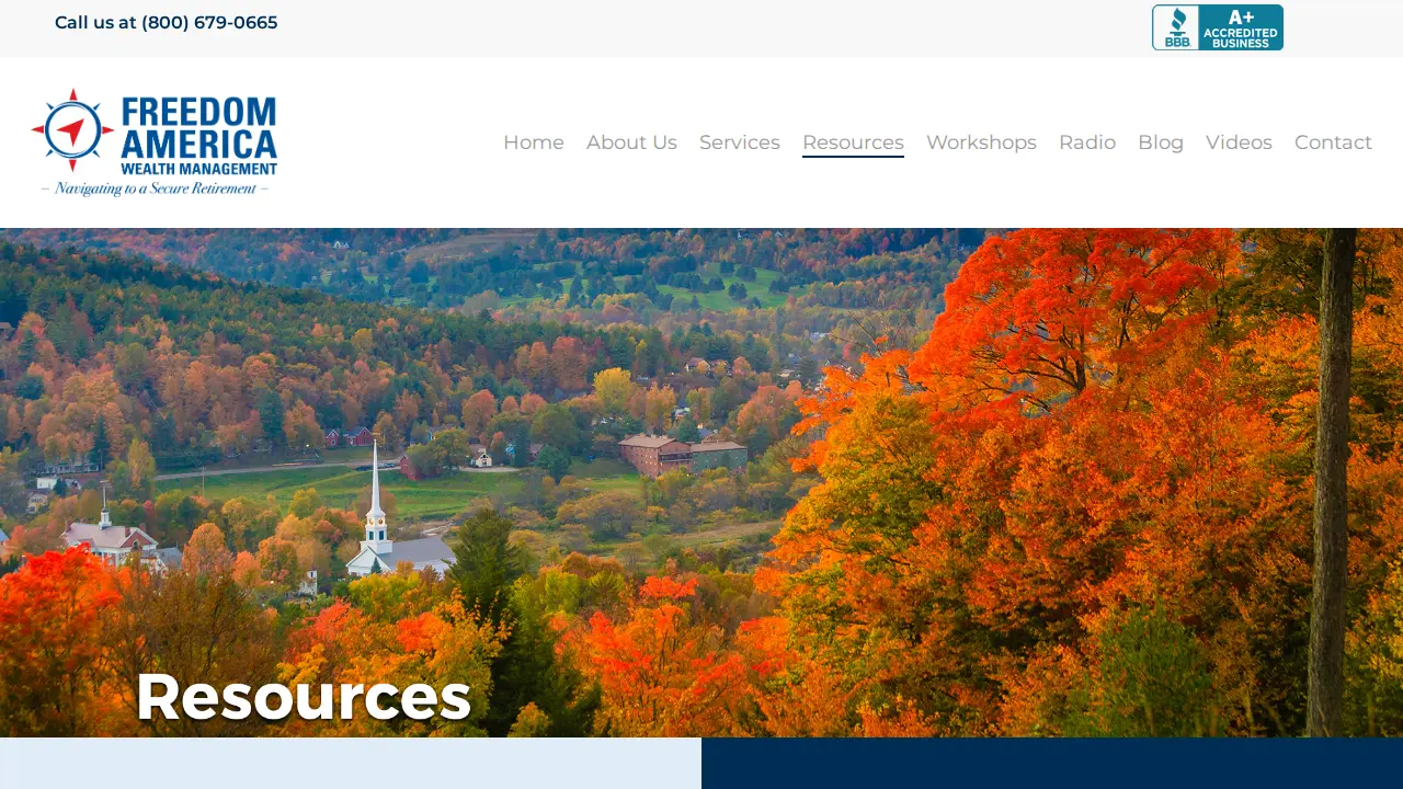 Freedom America Wealth Management page