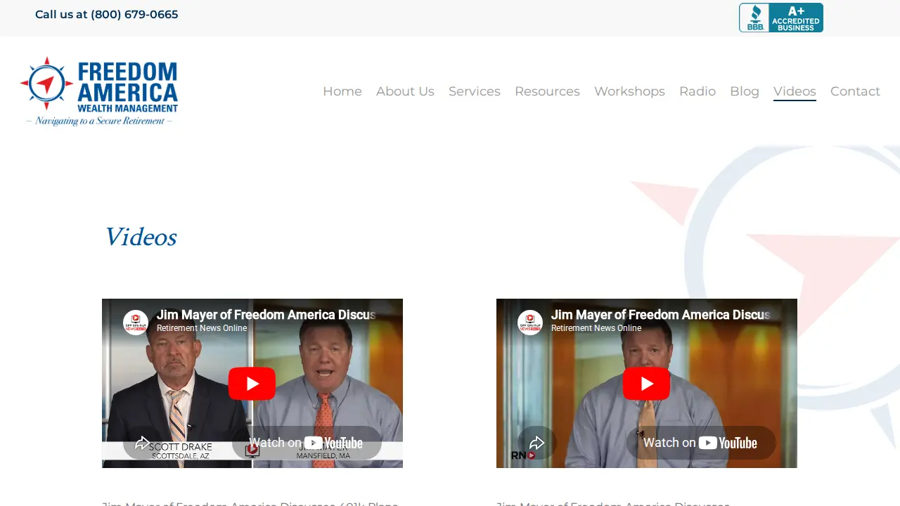 Freedom America Wealth Management page