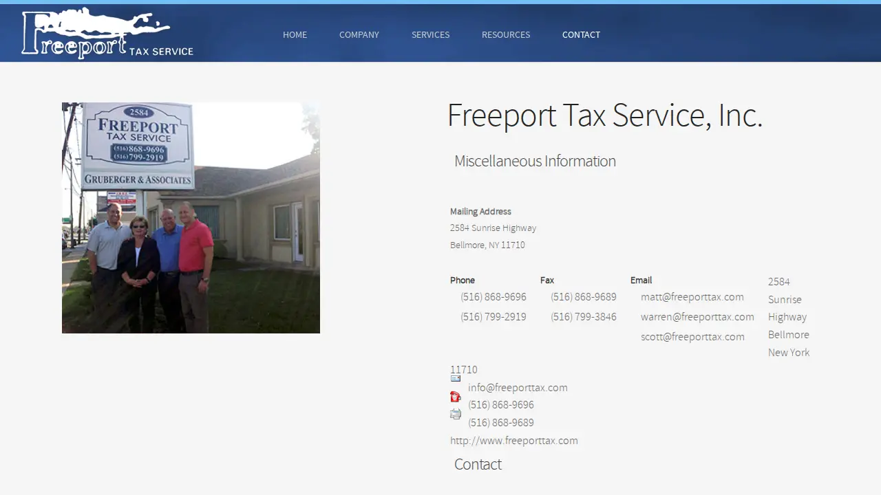 Freeport tax services page