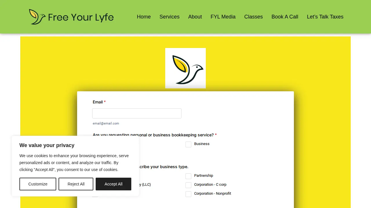 Free Your Lyfe page