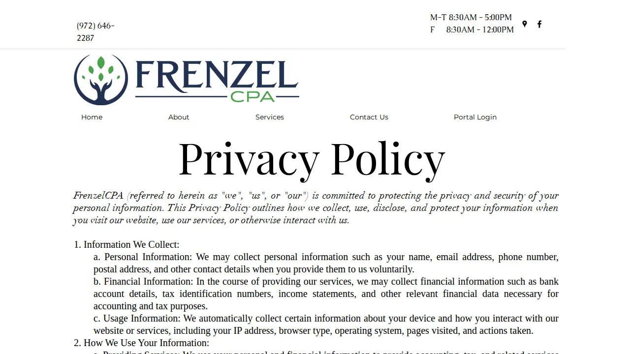 Frenzel Consulting & Tax Services, PLLC page