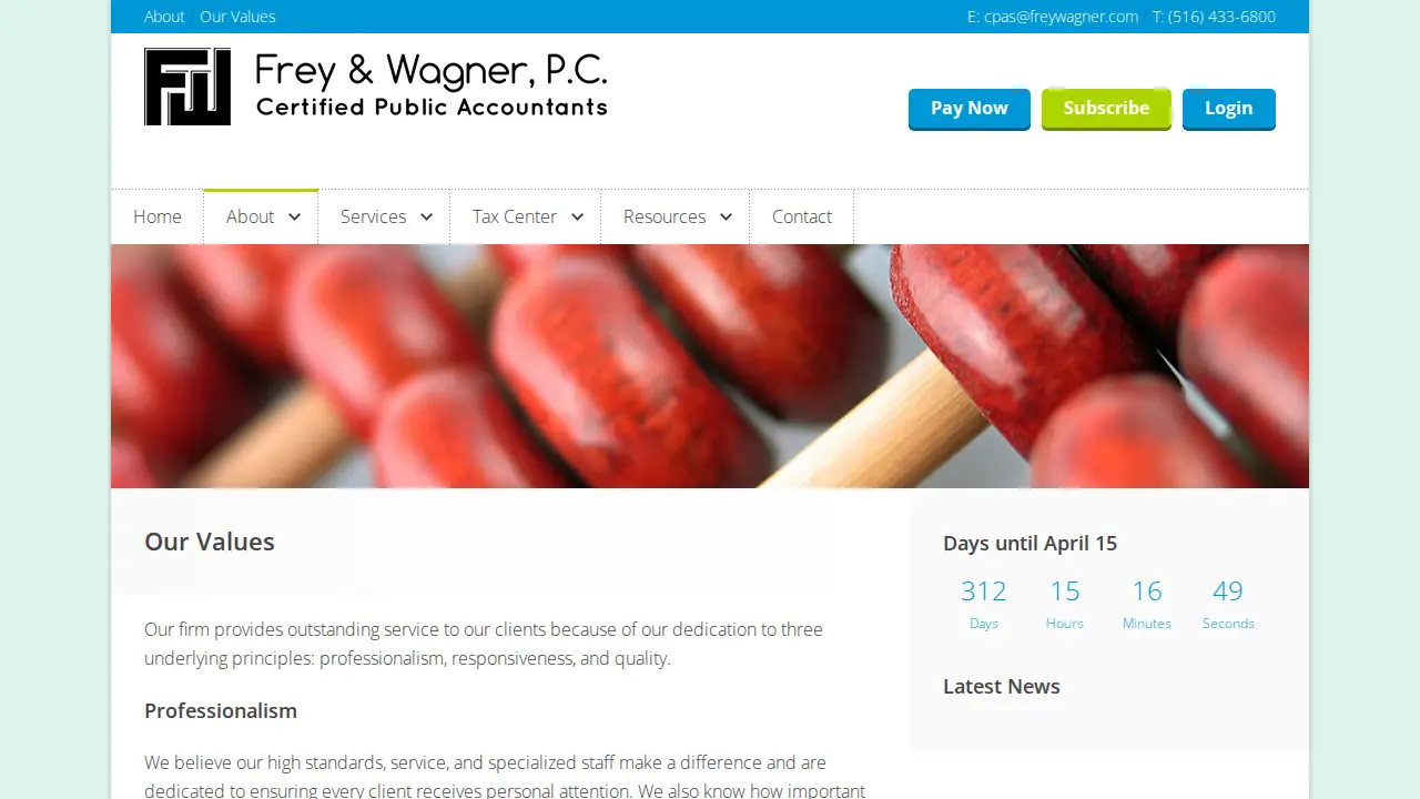 Frey & Wagner, CPA's, PC page