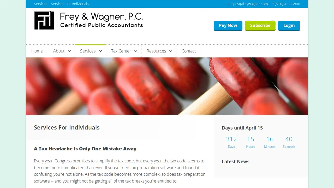 Frey & Wagner, CPA's, PC page