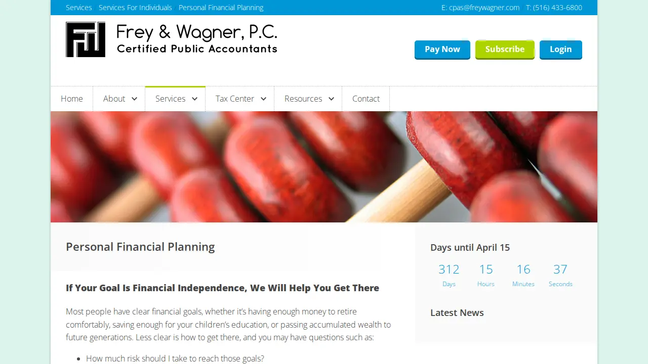 Frey & Wagner, CPA's, PC page
