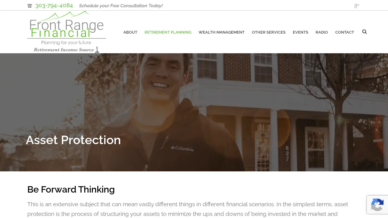 Front Range Financial page