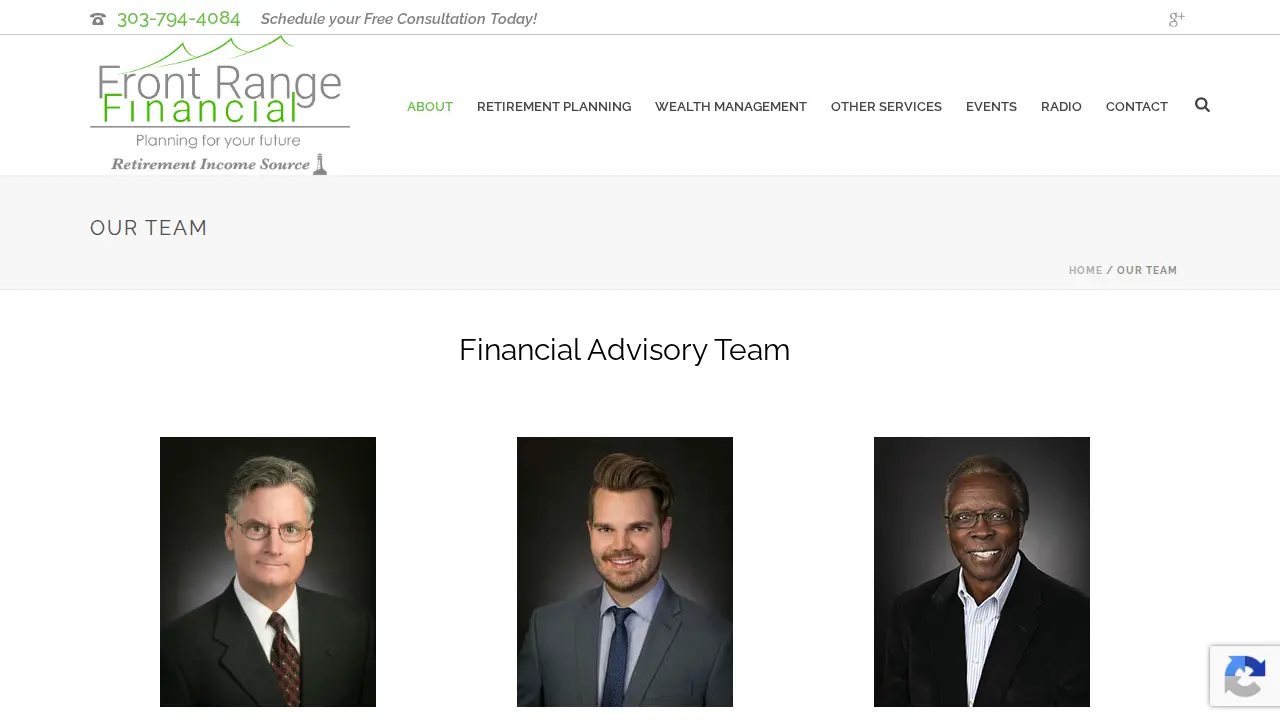 Front Range Financial page