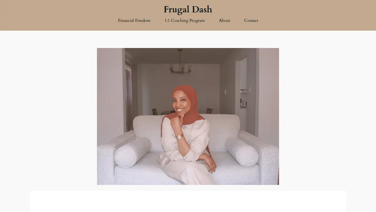 Frugal Dash Money Coach by Karima page