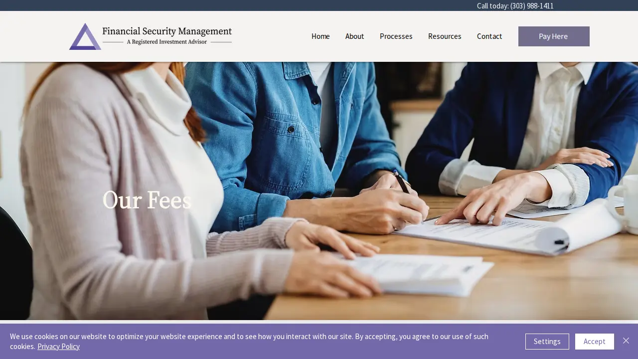 Financial Security Management page