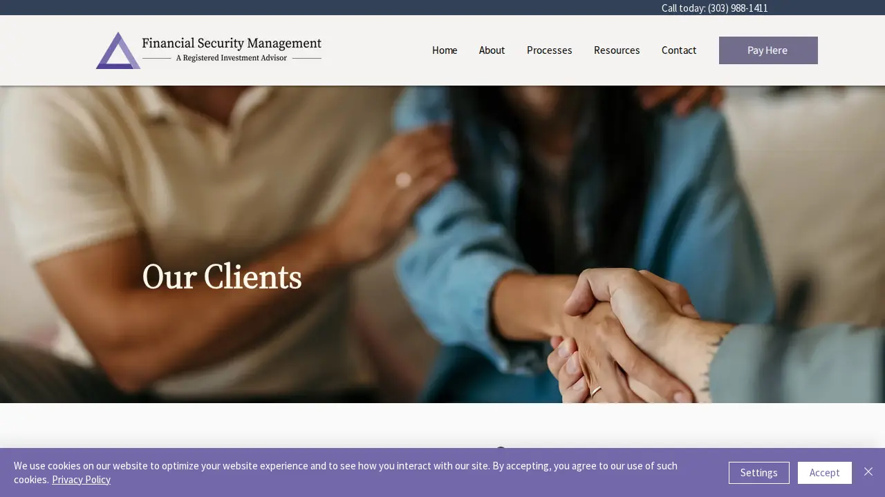Financial Security Management page