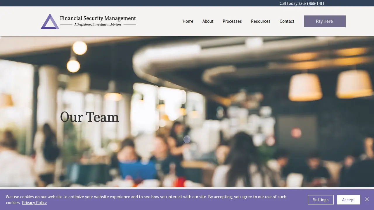 Financial Security Management page