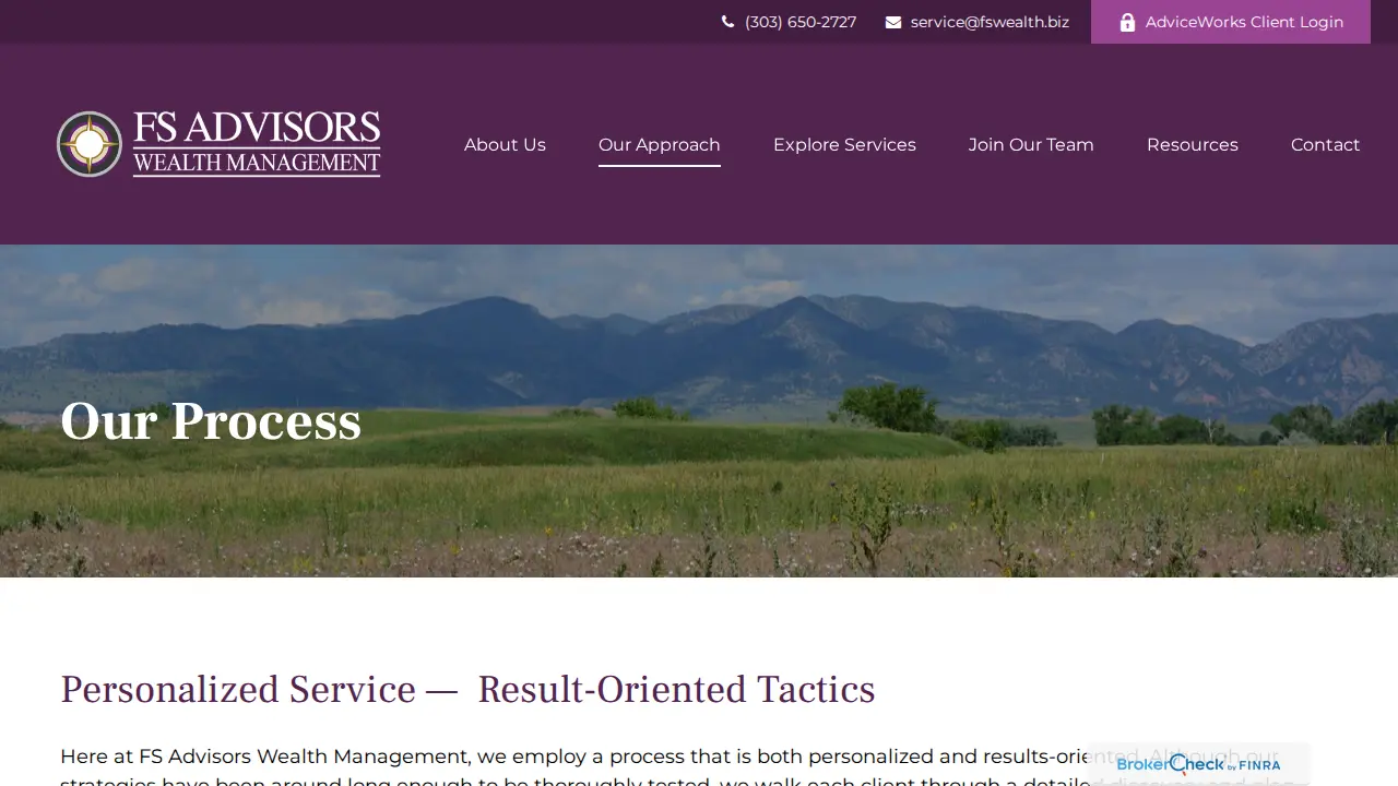FS Advisors Wealth Management page