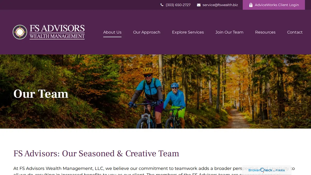 FS Advisors Wealth Management page