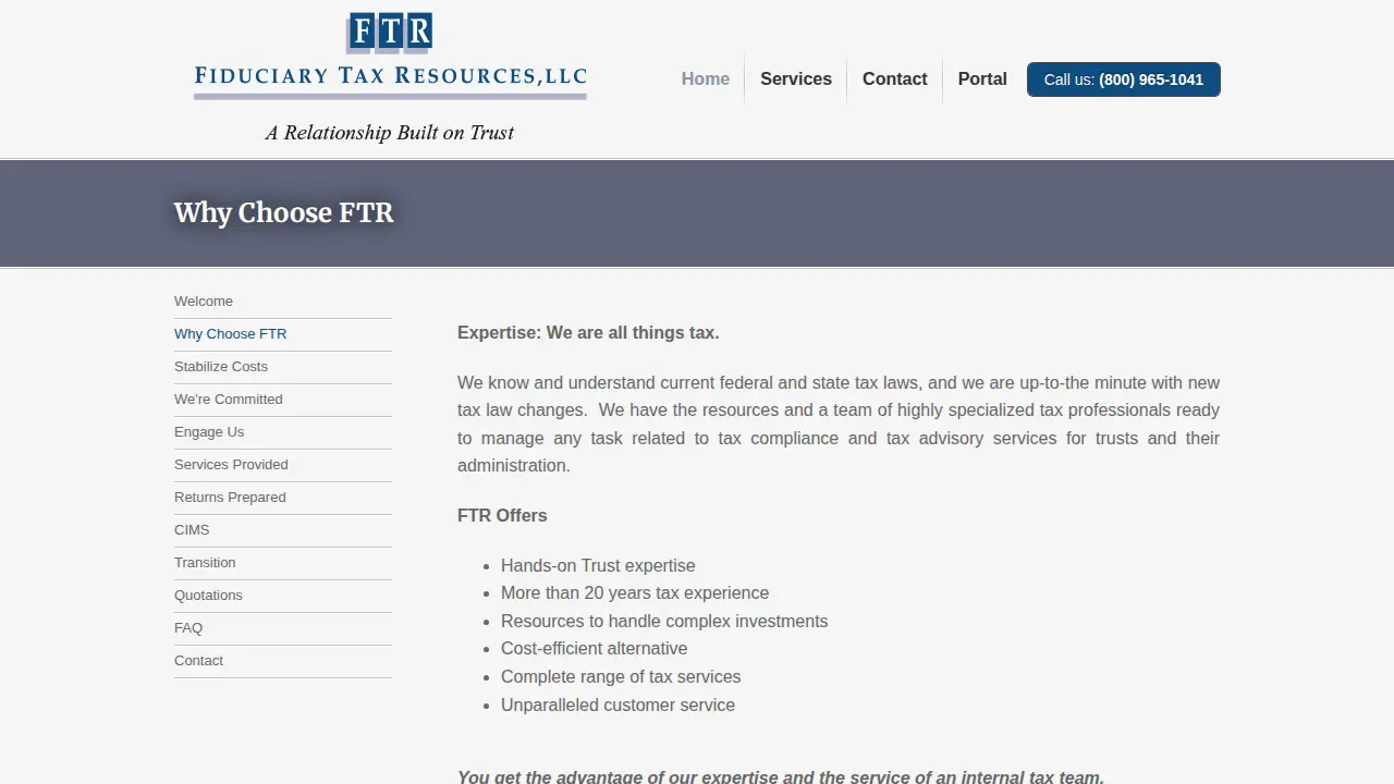 Fiduciary Tax Resources LLC page