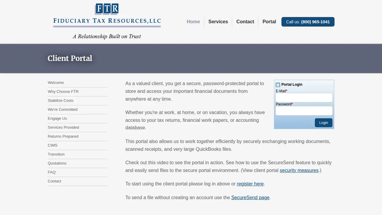 Fiduciary Tax Resources LLC page