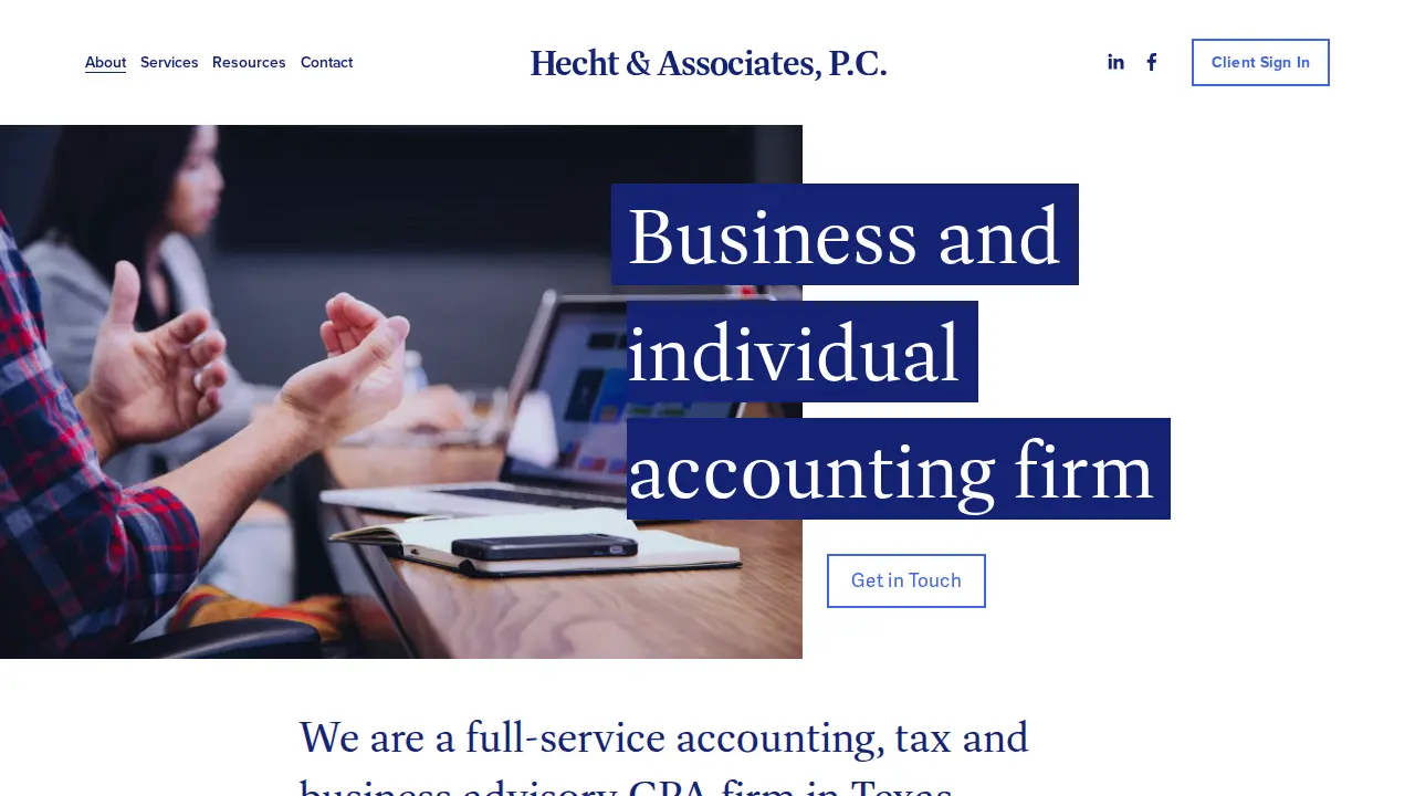 Hecht & Associates CPA page