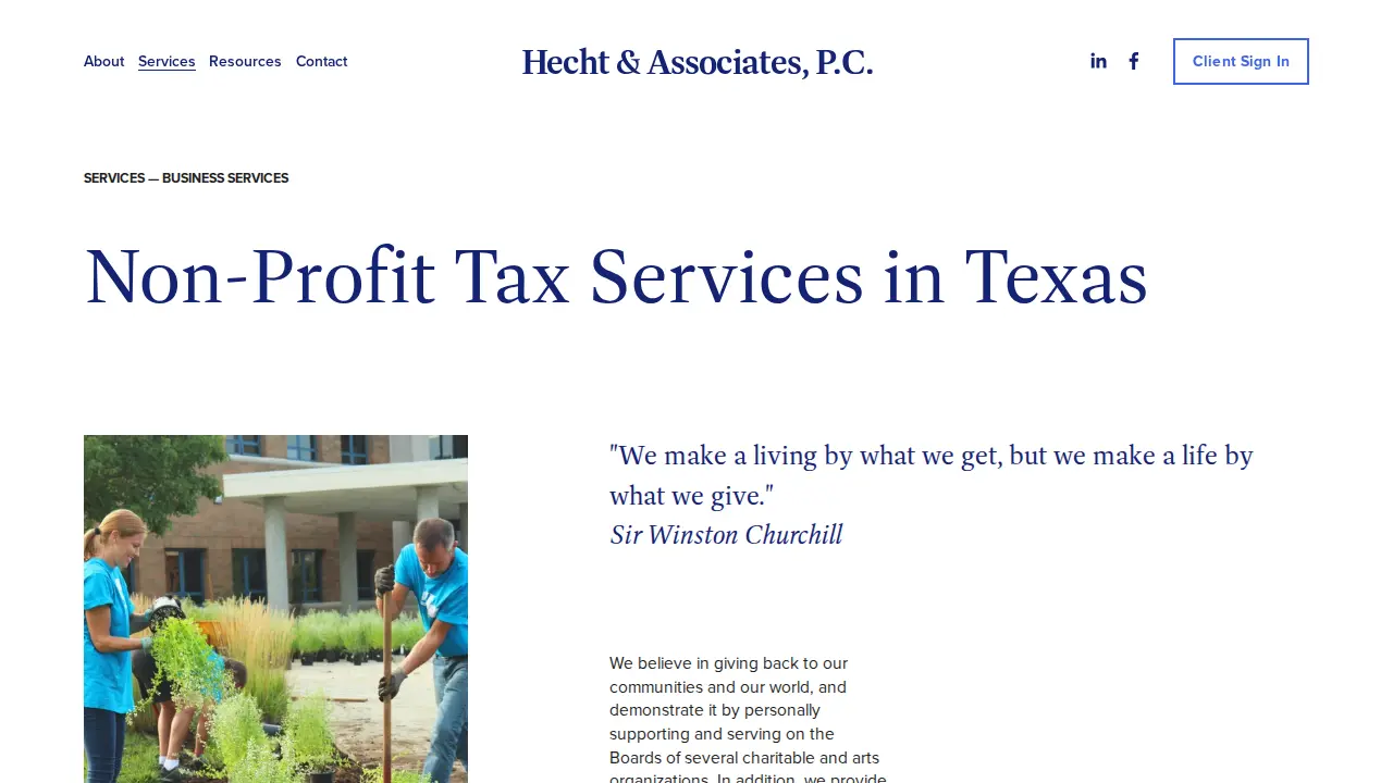 Hecht & Associates CPA page