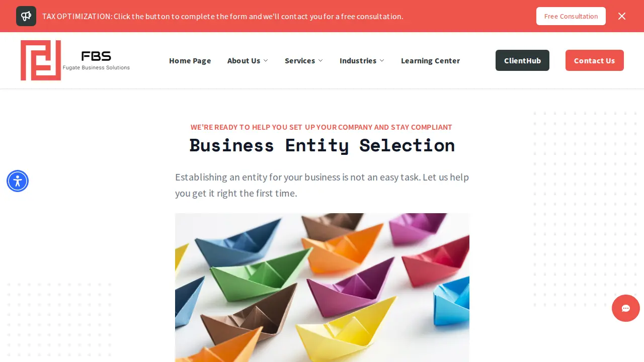 Fugate Business Solutions page