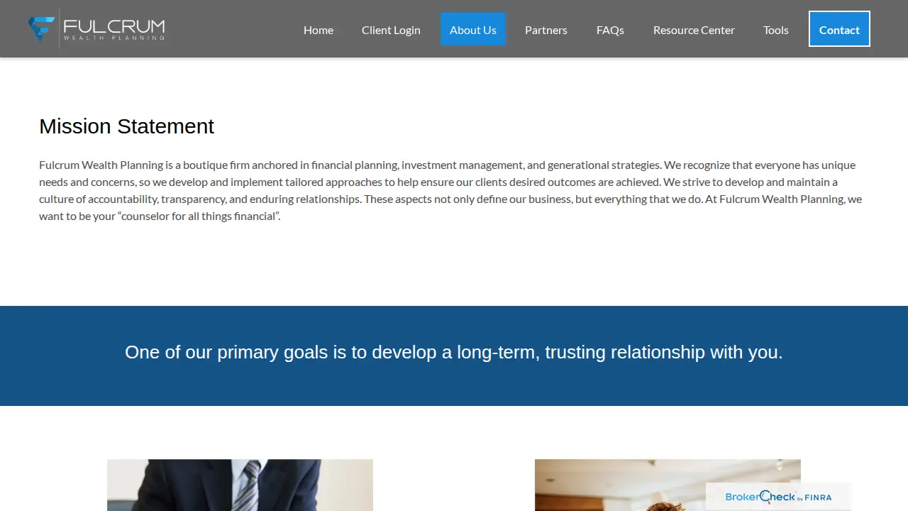 Fulcrum Wealth Planning page