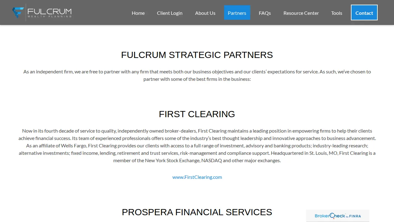 Fulcrum Wealth Planning page