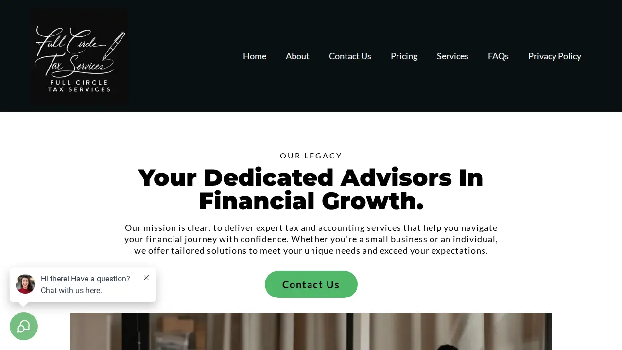 Full Circle Tax Services page
