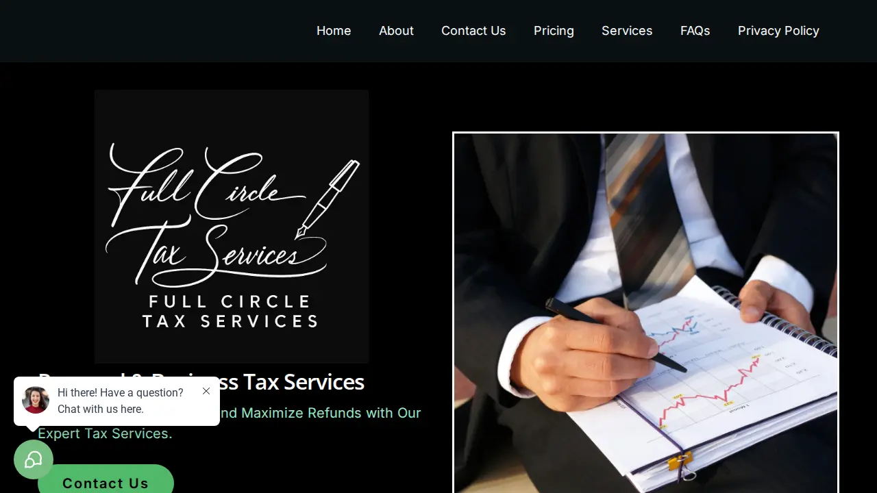 Full Circle Tax Services page