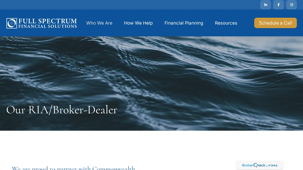 Full Spectrum Financial Solutions page