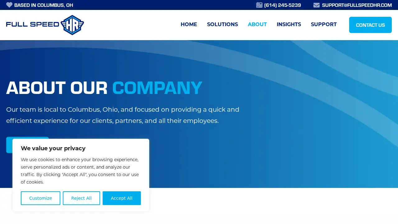 Full Speed HR page