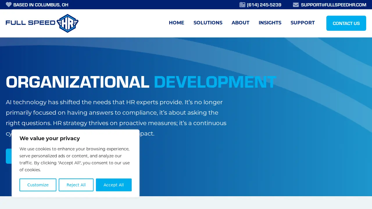 Full Speed HR page