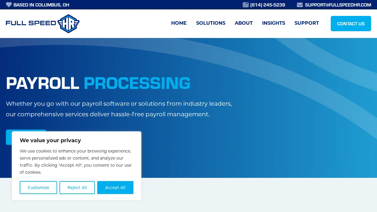 Full Speed HR page