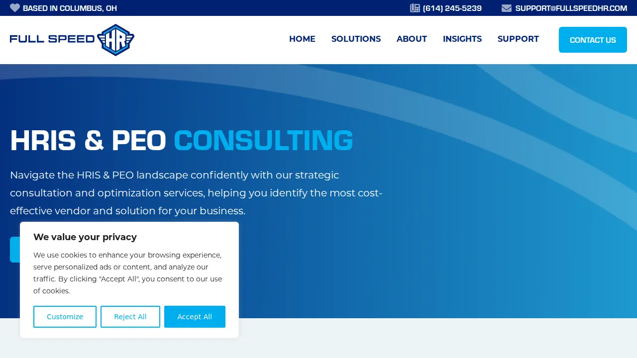 Full Speed HR page