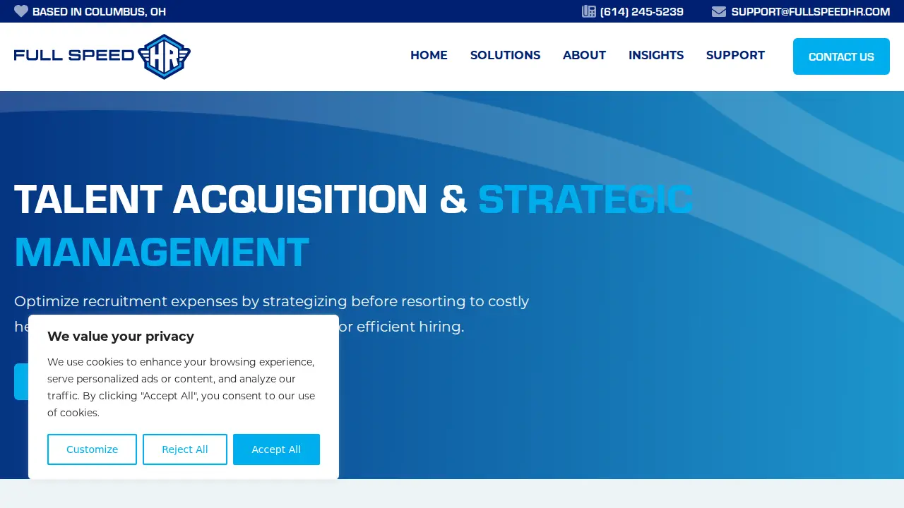 Full Speed HR page