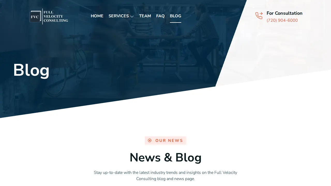 Full Velocity Consulting page