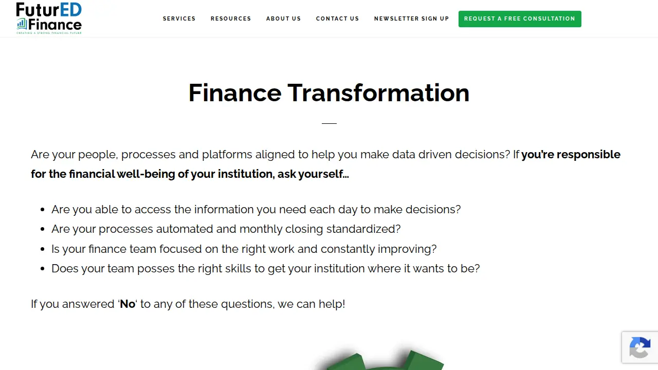 FuturED Finance page