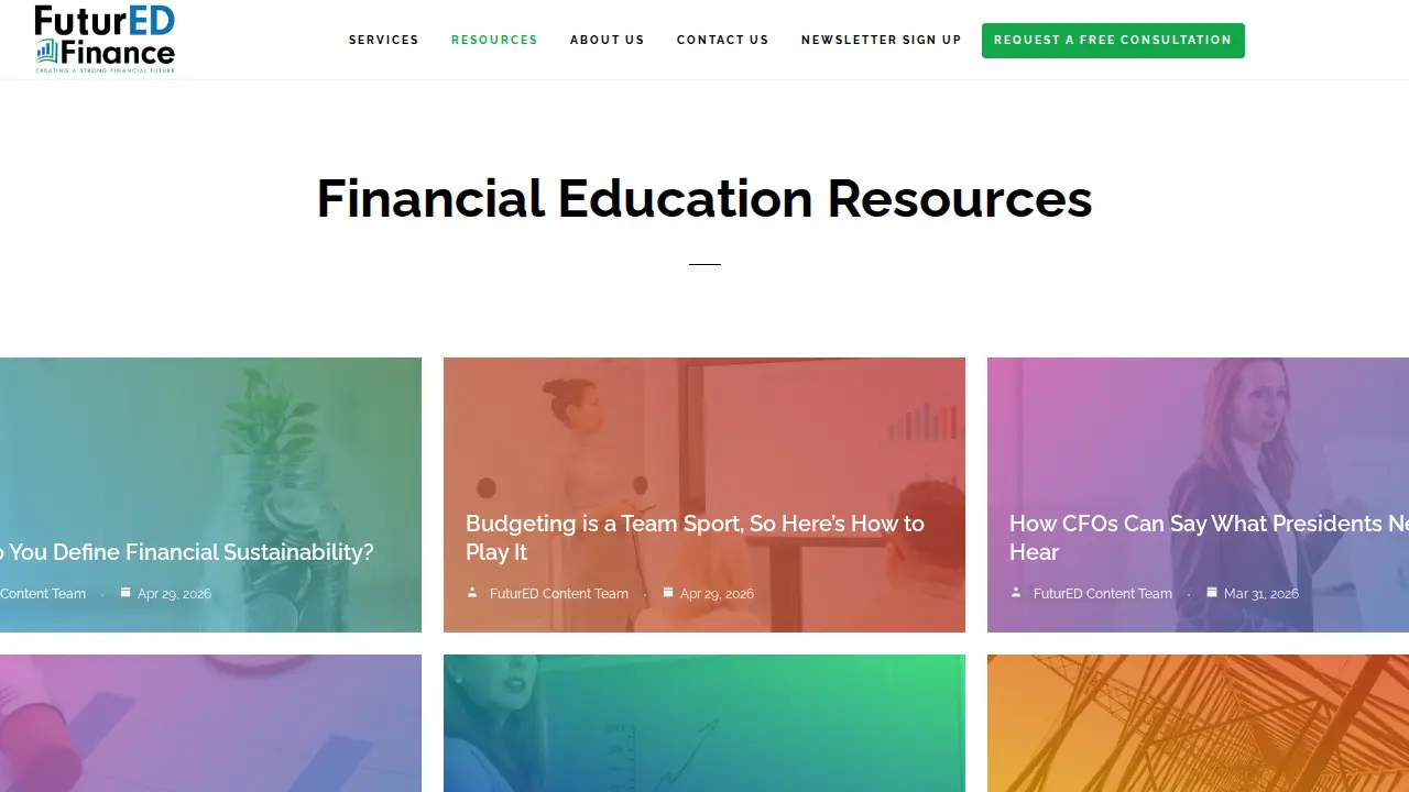 FuturED Finance page