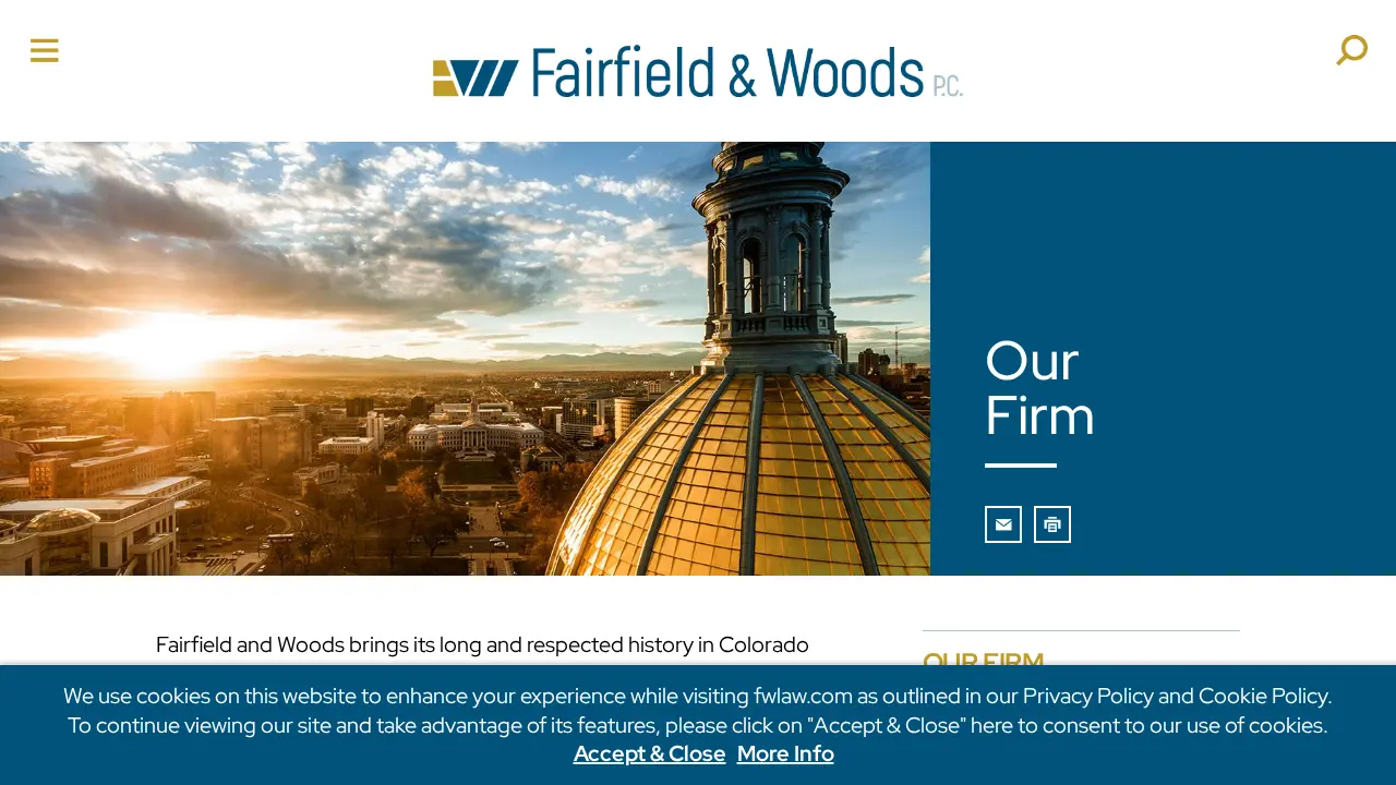 Fairfield and Woods P.C. page
